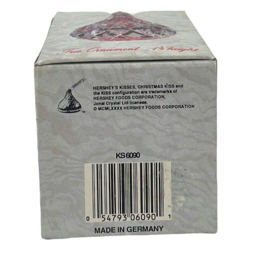 Crystal Kiss Made In Germany Ornament Hershey Kiss Full Lead Jonal Crystals